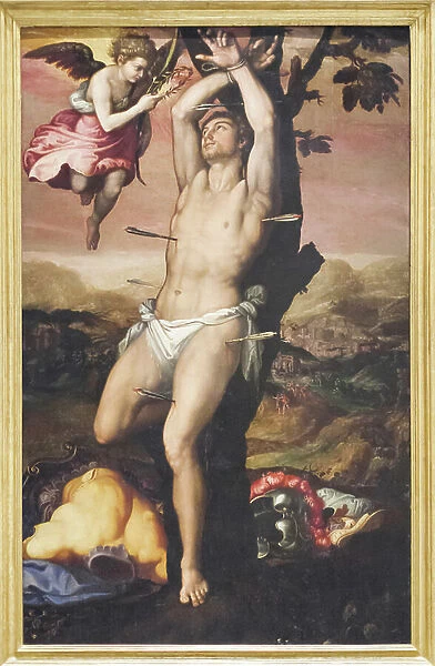 Saint Sebastian receives the Crown and Palm of Martyrdom, 1575 (oil on canvas)