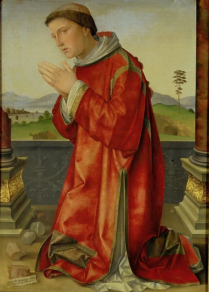 Saint Stephen (oil on panel)