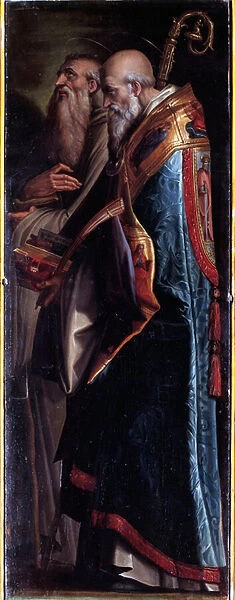 Saints Benedict and Romualdo (oil on canvas, 16th century)