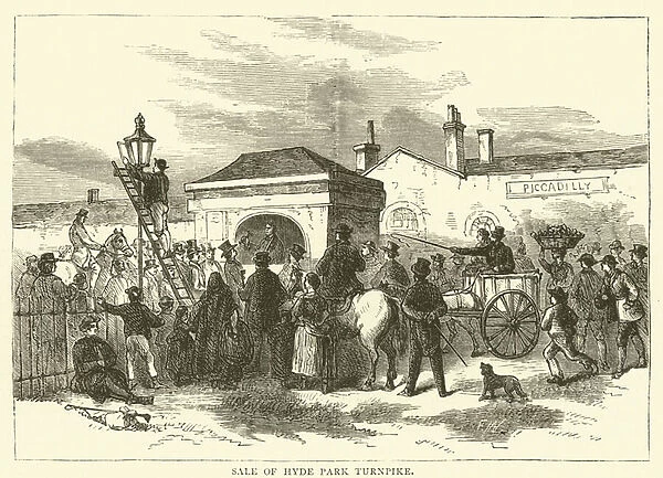 Sale of Hyde Park Turnpike (engraving)