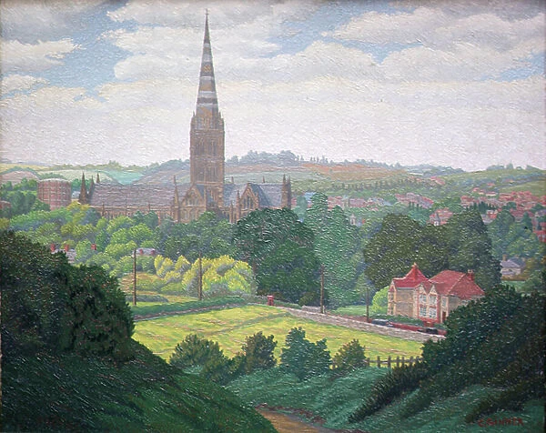Salisbury Cathedral (oil)