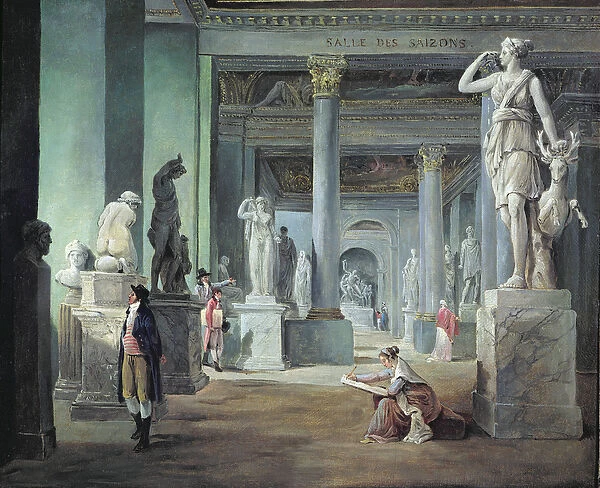 The Salle des Saisons at the Louvre, c. 1802 (oil on canvas)