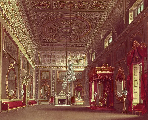 The Saloon, Buckingham Palace from Pynes Royal Residences, 1818