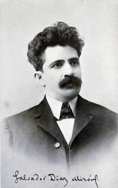 Salvador Diaz Miron (1835-1928) (b  /  w photo)