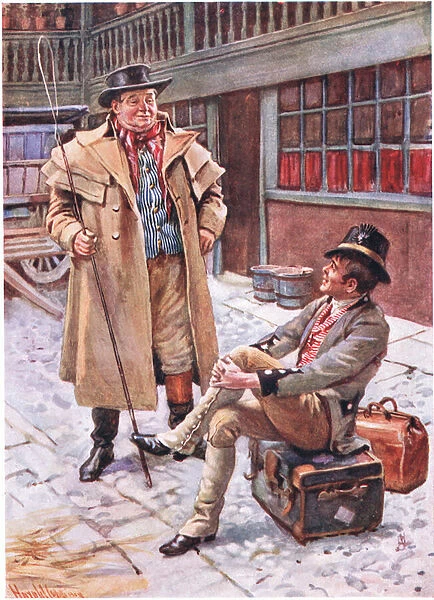 Sam Weller and his Father, illustrations for Character Sketches from Dickens