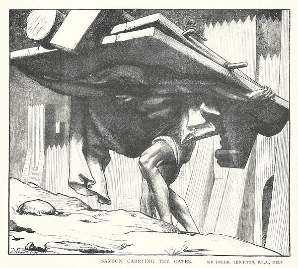 Samson carrying the Gates (engraving)