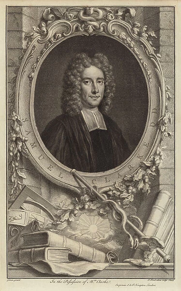 Samuel Clarke, English philosopher and clergyman (engraving)