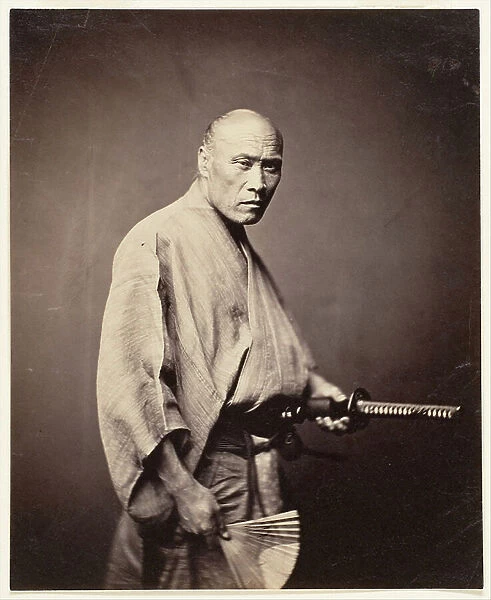 Samurai, Yokohama (1864-65) (albumen silver print)