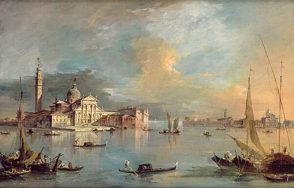 San Giorgio Maggiore, Venice, with the Giudecca and Zitelle (oil on canvas)