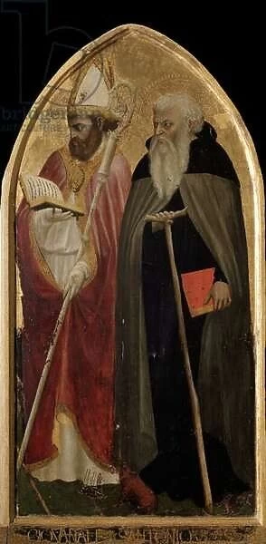 San Giovenale Triptych: right panel with Saint Anthony the Great and Saint Juvenal
