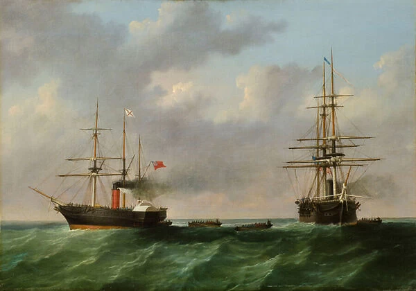San Jacinto and Trent Affair, 1861 (oil on canvas)