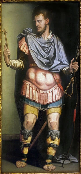 San Sebastian (martyr of the 3rd century). Painting by Luis de Vargas (1505-1567)