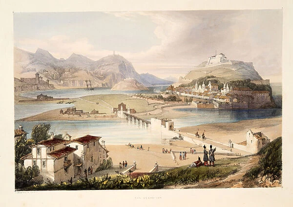 San Sebastian, from Sketches of scenery in the Basque provinces of Spain