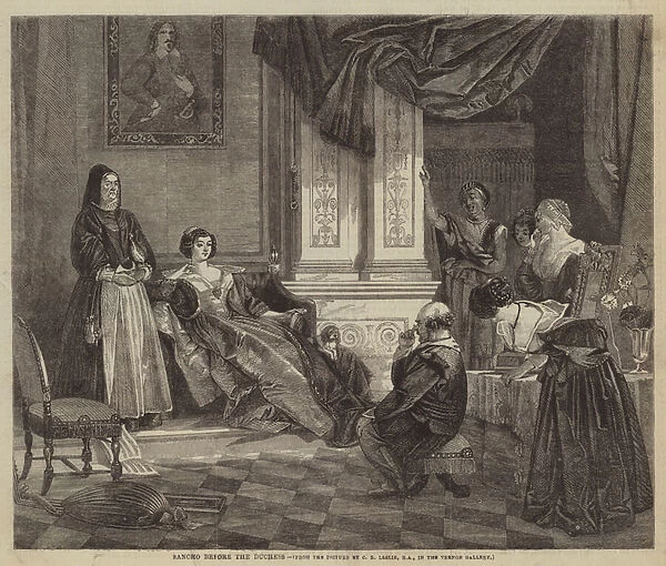 Sancho before the Duchess (engraving)