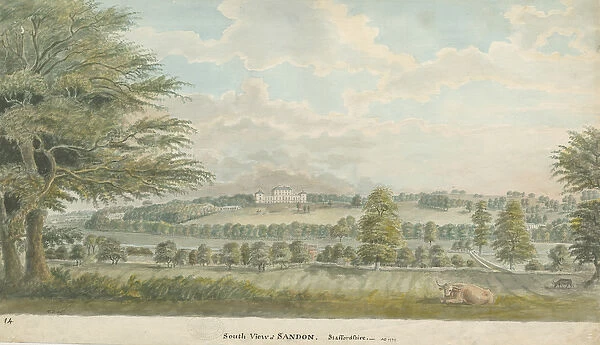Sandon Hall: water colour painting, 1797 (painting)