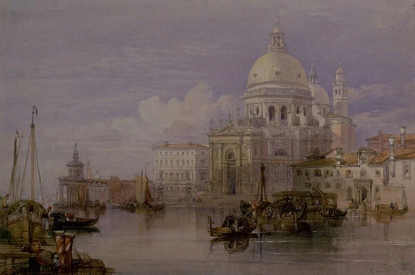 Santa Maria della Salute from the Grand Canal, Venice, 19th century (watercolour)
