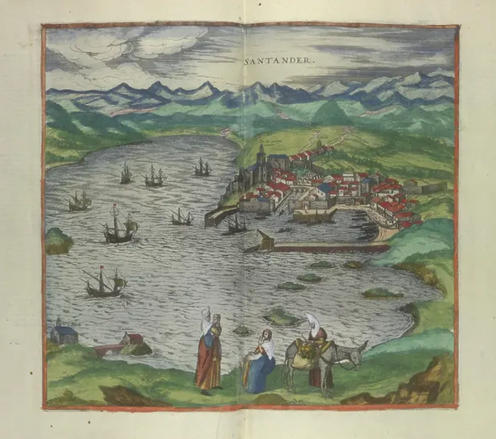 Framed Print : Santander. BL3280396 Santander; British Library, London, UK; (add.info.