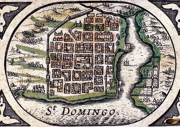 Santo Domingo - in Atlas by W. J. Blaeu, 1630