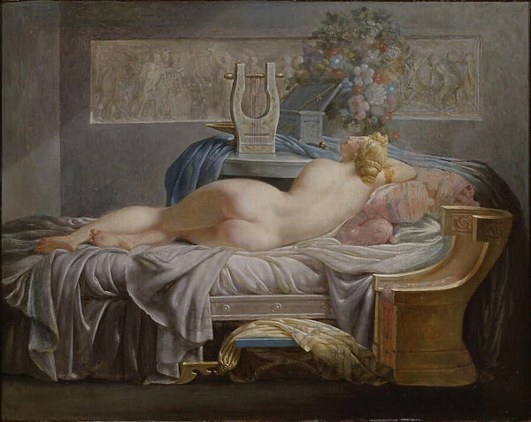 Sappho (630-580 avant JC) - Sappho, by Regnault, Jean Baptiste (1754-1829). Oil on canvas