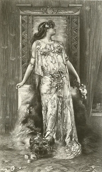 Sarah Bernhardt as Cleopatra (gravure)