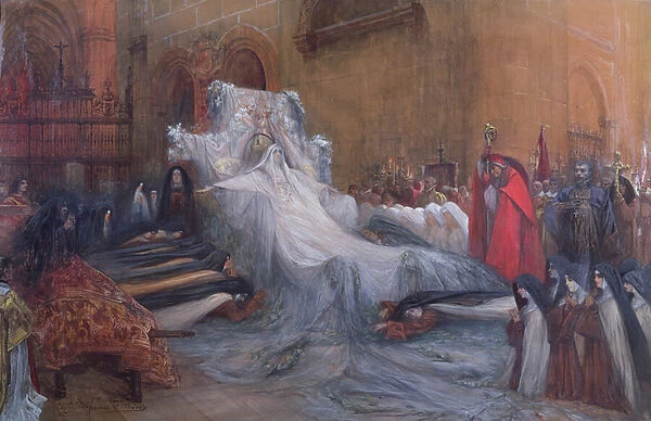Sarah Bernhardt in the title role of Saint Teresa of Avila in the play