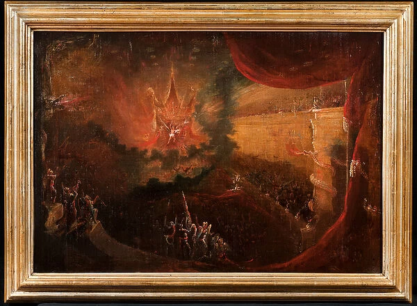 Satan Enthroned in Hell (oil on canvas)