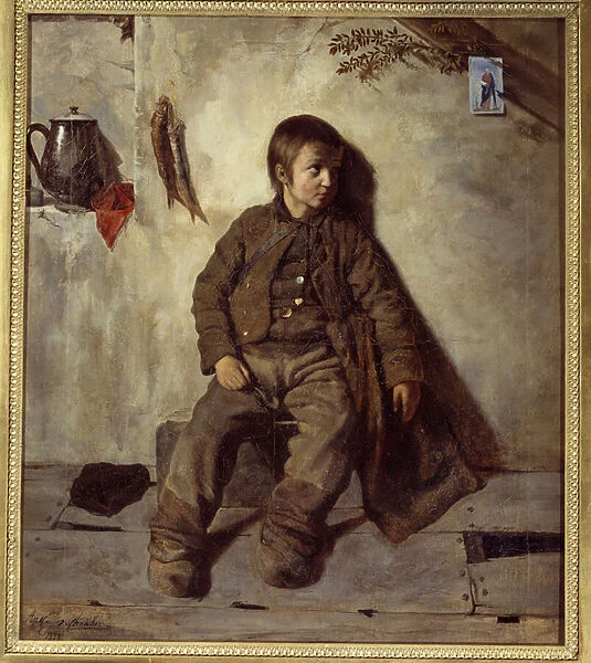 A Savoyard Chimney Painting by Auguste de Chatillon (1813-1881), 1832