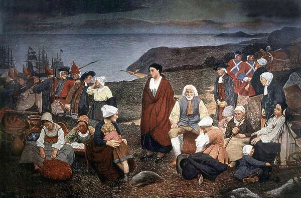 Scattering of the Acadians in 1755, c. 1900 (painting)