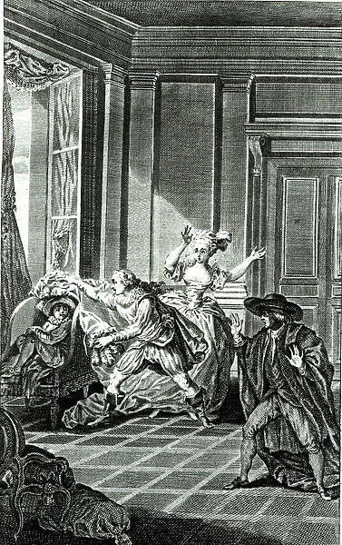 Scene from Act I of The Marriage of Figaro by Pierre-Augustin Caron de Beaumarchais
