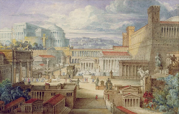 A Scene in Ancient Rome, A Setting for Titus Andronicus, Act I, scene 3, c. 1830