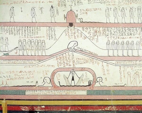 Scene from the Book of Amduat showing the journey to the Underworld