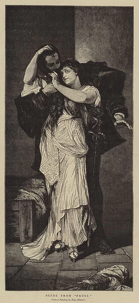 Scene from 'Faust'(engraving)