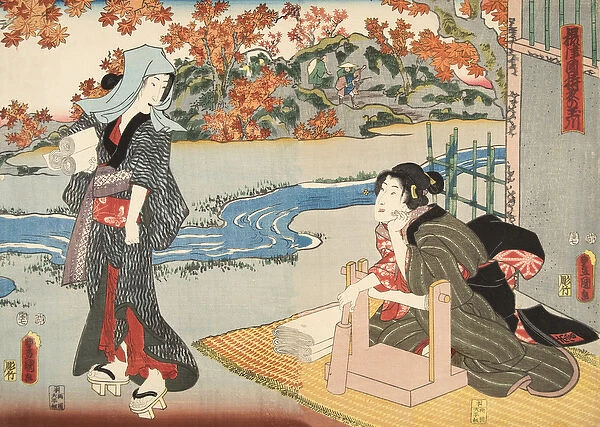 Scene from Genji monogatari (Tale of Genji) by Murasaki Shibuku (b. 978) c