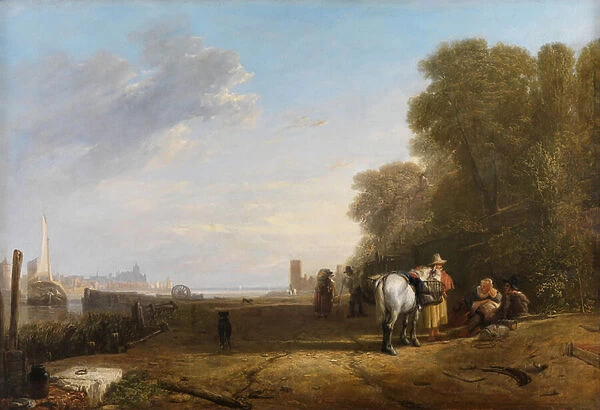 A Scene in Holland, 1828 (Oil on canvas)