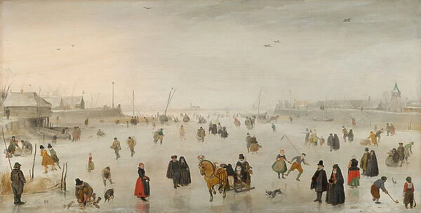 A Scene on the Ice, c. 1625 (oil on panel)