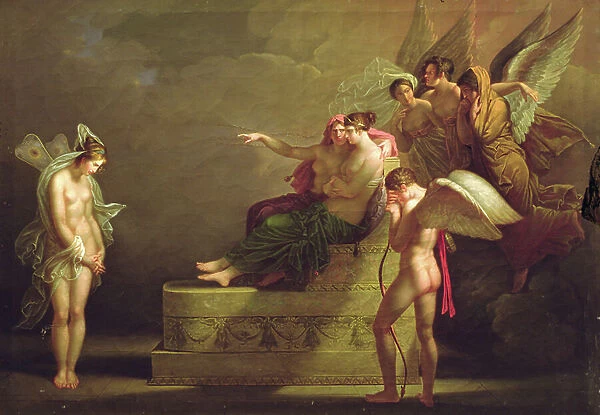 Scene from the legend of Amour and Psyche (oil on canvas)