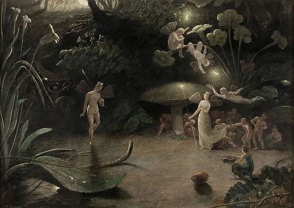 Scene from a Midsummer Night's Dream, c.1832 (watercolour on paper)