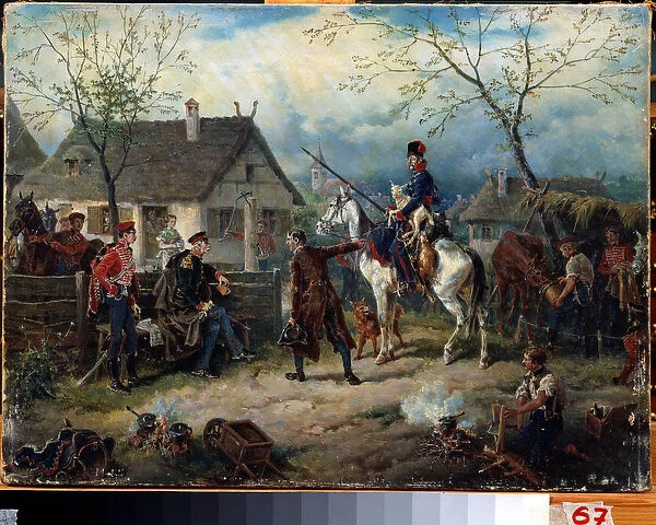 Scene from the russo french war in 1812
