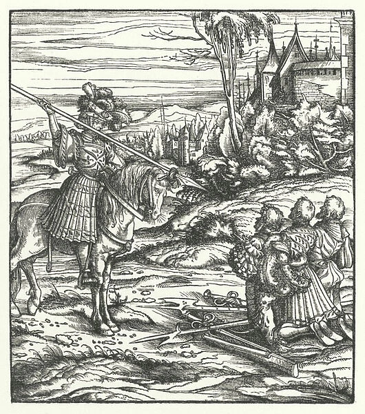 Scene from the second Flemish revolt against Habsburg rule, 1492 (engraving)
