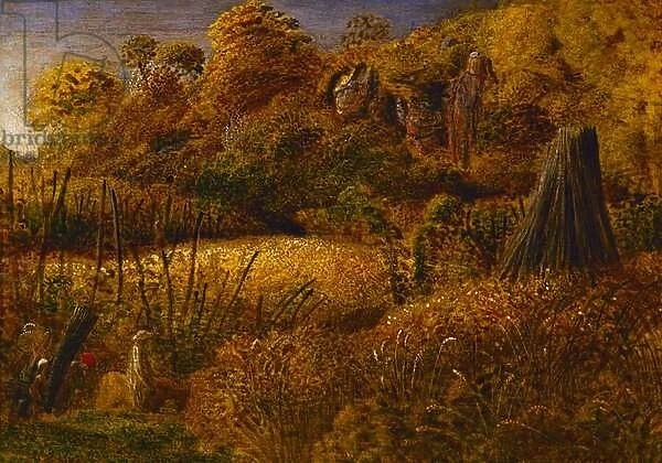 Scene at Underriver, Kent or The Hop Garden (oil & tempera on panel)