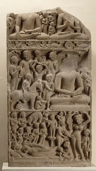 Scenes from Buddhas life, Sarnath, Uttar Pradesh (stone)