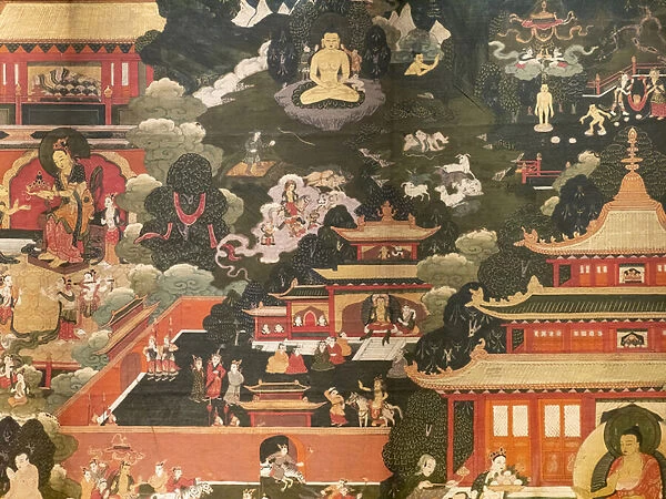 Scenes of the life of the Buddha Shakyamuni (detail). First half of the 17th century (?)