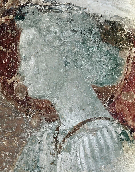 Scenes of monastic life: head of angel Detail (Fresco, 1439)