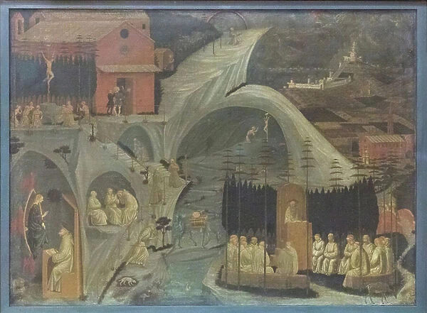 Scenes from monastic life (Tebaide), 1460 circa, (panel)