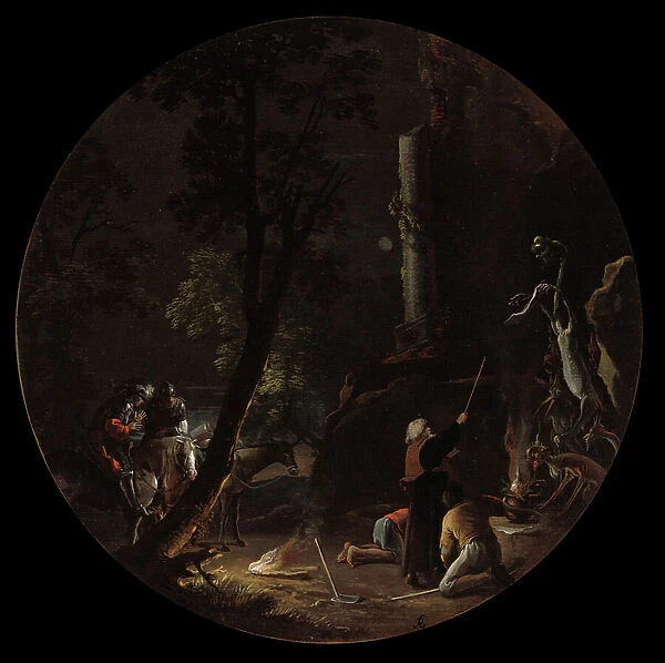 Scenes of Witchcraft: Night, c.1645-49 (oil on canvas)
