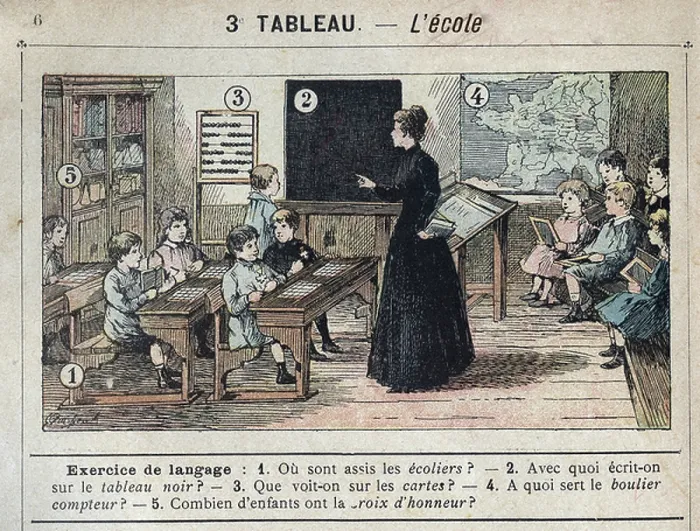 Framed Print : School class, (engraving) Framed Print : School class, (engraving)
