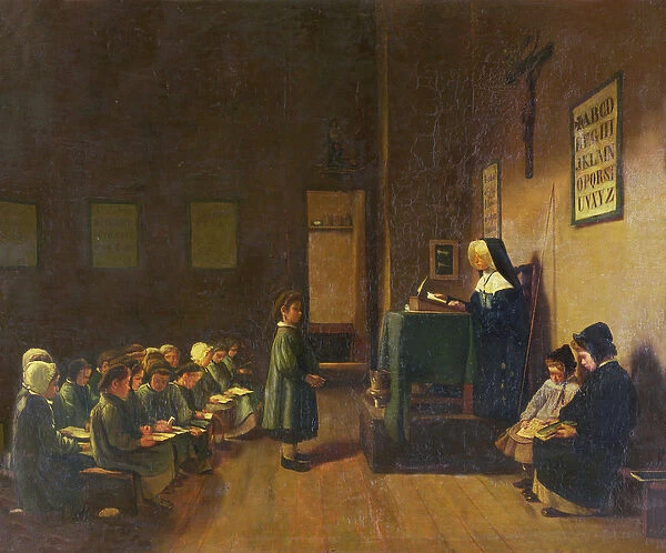 The Schoolroom, 1876 (oil on canvas)