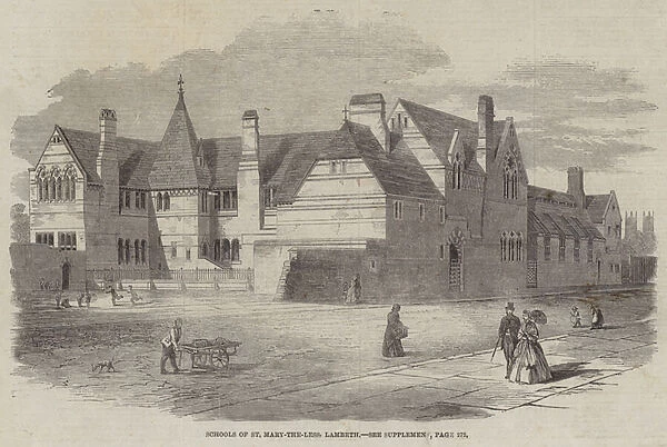 Schools of St Mary-the-Less, Lambeth (engraving)