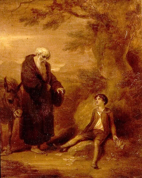 Scipio and the Hermit (oil on wood)