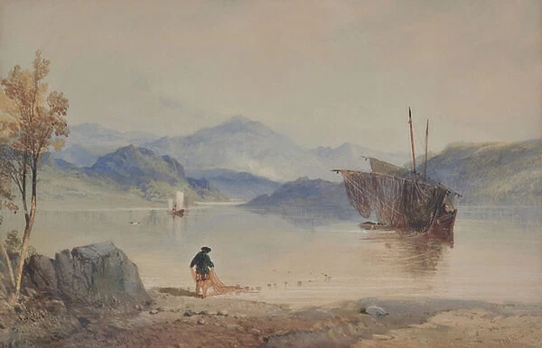 Scottish Loch, 1841 (Watercolour)